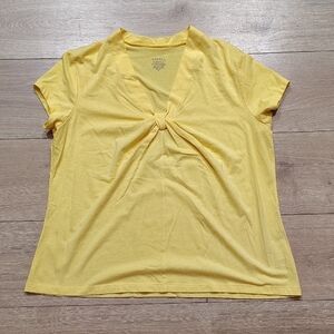 George Women's Sunny Yellow Short Sleeve Tee,  Ladies Size X-Large (16-18)
